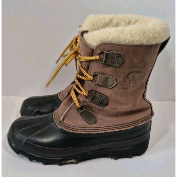 Sorel Kaufman Mens Tan Insulated Winter Snow Boots 10